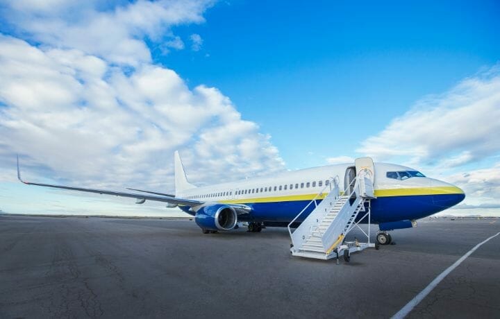 Airplane ready for on board