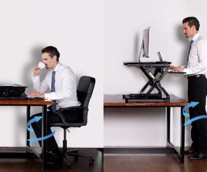How can sit-stand desks help with arthritis?