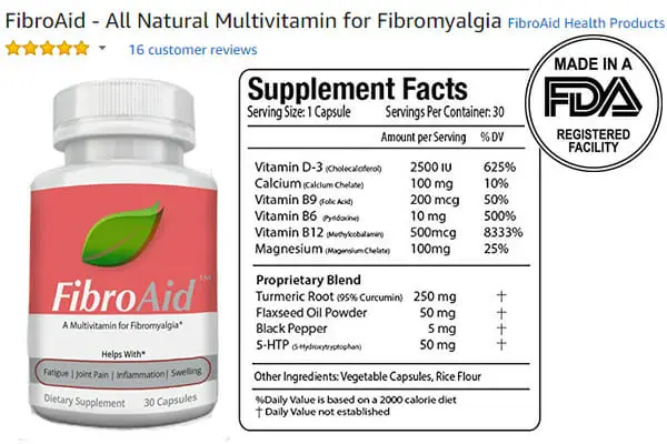 FibroAid - All Natural Multivitamin for Fibromyalgia amazon