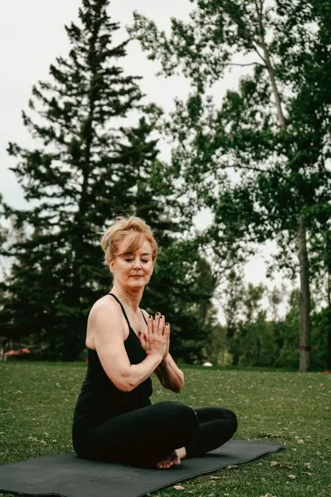 Senior lady doing Yoga