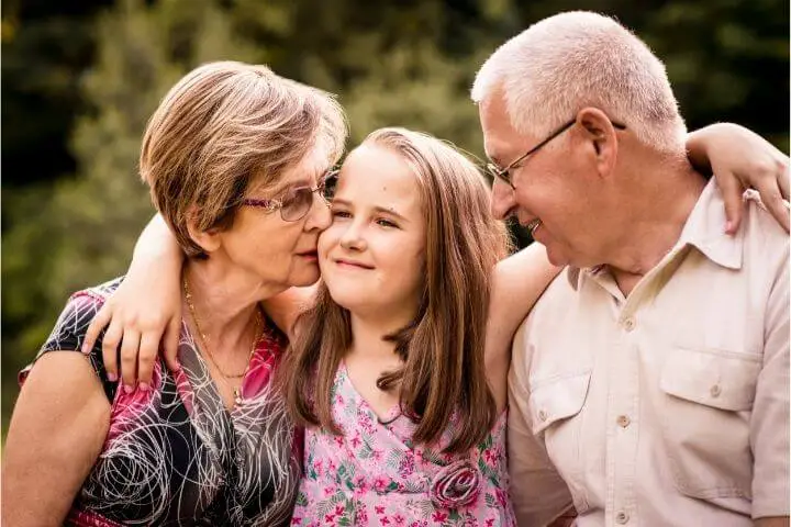 child with grandparent