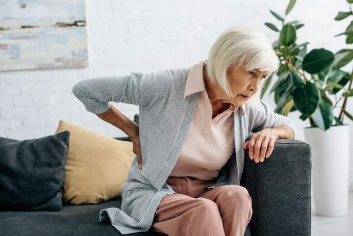 Elderly in pain