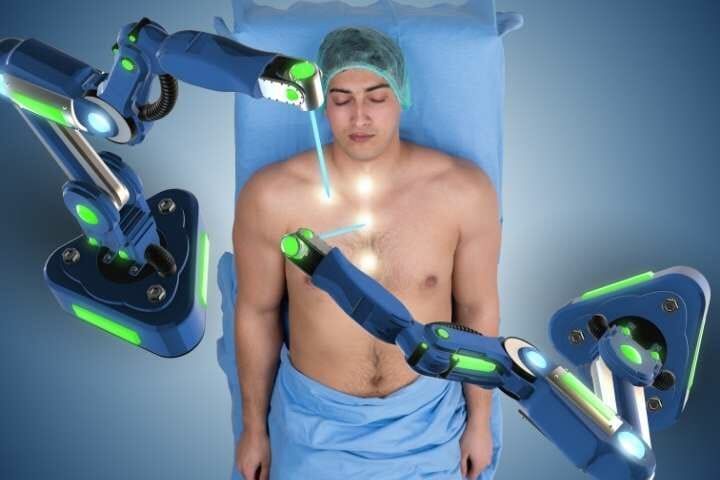 patient having robotic surgery