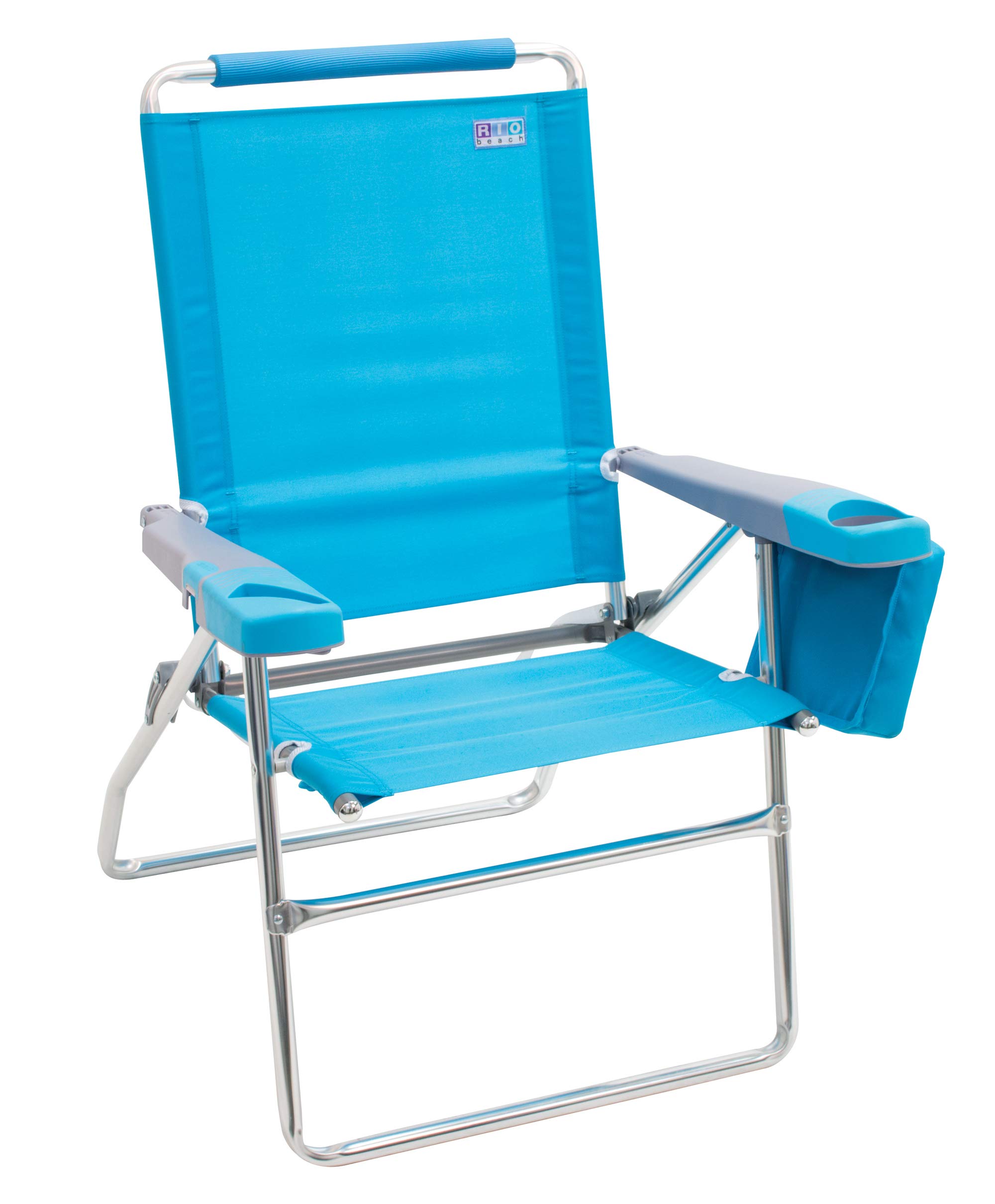 Rio Beach 17" Extended Height 4-Position Folding Beach Chair