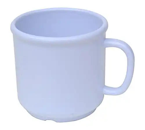 6 Pack Set - SAN Plastic - Hot Beverage Mug, White - 10 Ounce