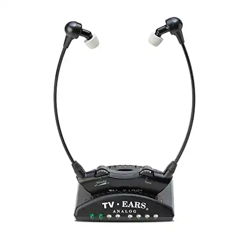 TV · EARS Analog Wireless Headset System - Wireless Headset for TV, Ideal for Seniors & those with Hearing Difficulties, Plug N' Play RF Transmitter Headset with TV Earbuds, Compatible with ...