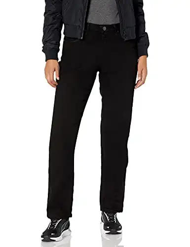 Riders by Lee Indigo Women's Relaxed Fit Straight Leg Jean,Black,6