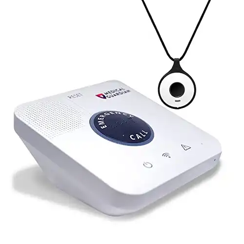 Medical Guardian Classic Guardian Medical Alert System, Landline-Based Medical Alert Device, Necklace Alarm & Call Button for Elderly, 24/7 Panic Button and Monitoring, 1,300 Feet of Protection