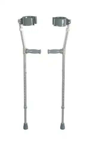 Drive Medical Heavy Duty Bariatric Steel Forearm Crutch, Chrome, Adult