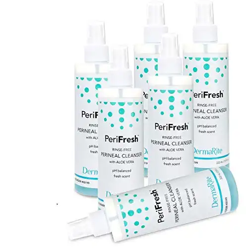 PeriFresh Rinse-Free Perineal Wash 7.5 oz. Pump Bottle Scented Liquid 00199 6 Ct