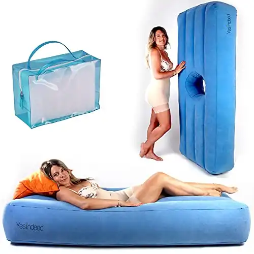 The Original YESINDEED Brazilian Butt Lift Bed With Hole, Inflatable BBL Mattress – Dr. Approved for Post Surgery Recovery, Waterproof Flocked Top Comfortable & Supportive + Carrying Bag, Large ...