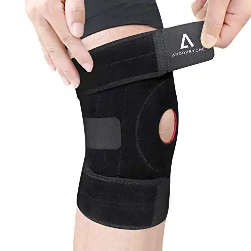 Anoopsyche Knee Brace, Relieve ACL, LCL, MCL, Arthritis, Meniscus Tear Pain, Open Patella Dual Stabilizers, Sports Exercise with Adjustable Strapping & Breathable Neoprene M