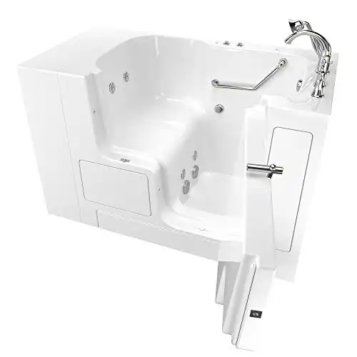 American Standard Gelcoat Value Whirlpool 32"x52" Right Side Outward Door Walk-In Bathtub in White