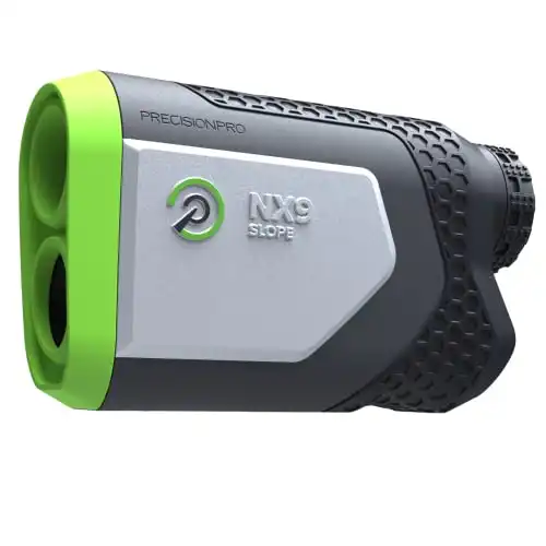 Precision Pro NX9 Golf Rangefinder with Slope Switch- Laser Golf Range Finder Golfing Accessory -Golf Cart Magnet, Slope, 6X, Flag Lock w Pulse, 900+ Yard Range Finder Golf Laser Rangefinder