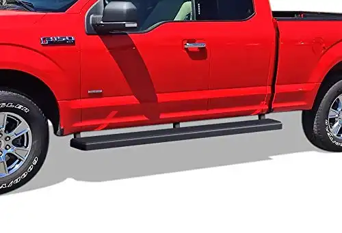 APS (Black 5 inches) 304 Stainless Steel Running Boards Nerf Bars Side Steps Compatible with Ford F150 2015-2024 Super Cab & F-250 F-350 Super Duty 2017-2024