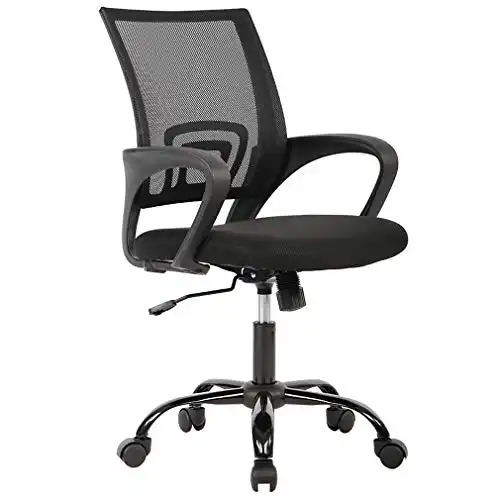 BestOffice Office Chair Ergonomic Cheap Desk Chair Mesh Computer Chair Lumbar Support Modern Executive Adjustable Stool Rolling Swivel Chair for Back Pain (Black)