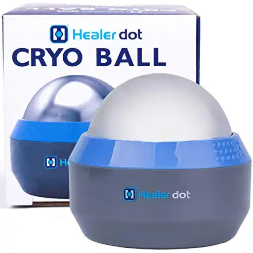 Healer dot Ice Muscle Fitness Roller – Deep Tissue Cold Massage Ball – Cold Gel Core – Reduces Inflammation & Swelling – Convenient & User-Friendly – Rapid Workout Recovery – Porta...