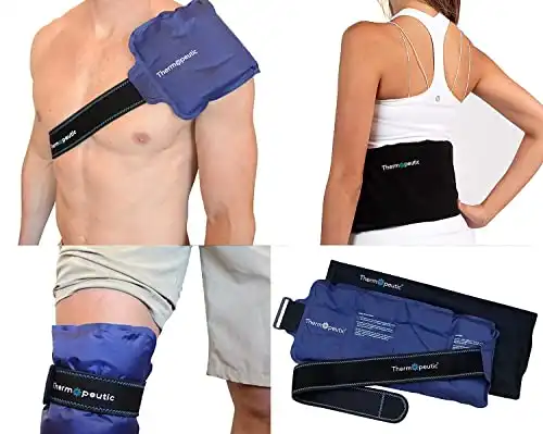 Thermopeutic Reusable Ice Pack for Injuries Reusable Unisex (15” X 7”) - Extra Long Lasting Gel Cold Pack Ice Wrap for Pain Relief and Surgery - Shoulder, Lower Back, Knee, Arm, Foot, Hip and More