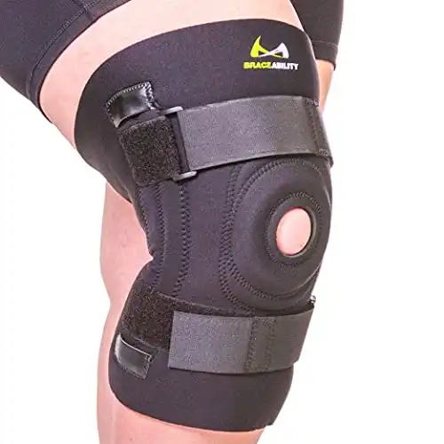 BraceAbility Bariatric Knee Brace for Large Legs - Plus Size Knee Brace with Side Stabilizers for Big Men or Women, Arthritis, Patellar Tendonitis, Obese Chondromalacia Pain, Instability (X-Large)