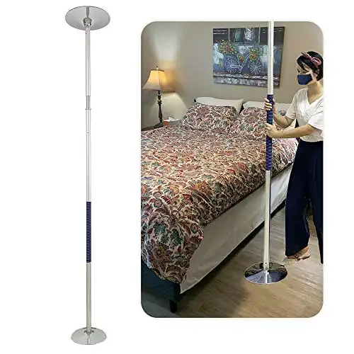 Transfer Pole Security Grab Bar Floor to Ceiling Pole Handicap Bed Assist Bar Mobility Pole Transfer Medical Stand Assist 8.8-10feet Safety Poles Bathroom Shower Support Assistance for Elderly