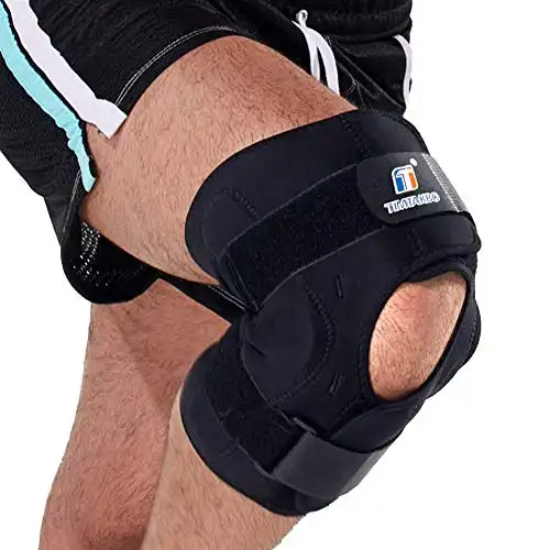 T TIMTAKBO Plus Size Hinged Knee Brace Support for Bariatric,Obesity Leg Brace,Neoprene Wrap for Knee Stabilizer,Arthritis Pain,Ligament Injuries,Sprains,Patella Surgery-6XL