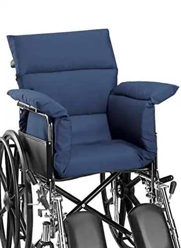 AmeriMark Chair Cushion Pad Seat Cover for Wheelchair, Transport Chair or Electric Scooter Navy One Size