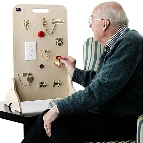 Memory & Mental Stimulation for Alzheimer’s & Dementia – Memory Loss Toy Standing Latch & Key Center