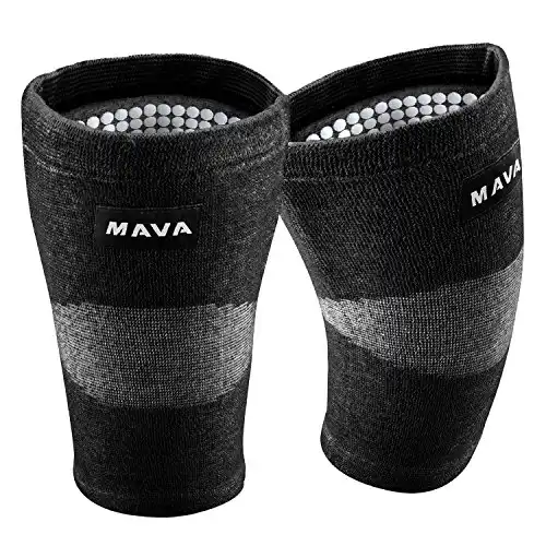 MAVA Knee Support for Women and Men: Reflexology Knee Brace, Joint Pain Relief, Arthritis & Recovery. Non-Slip Design and Enhanced Circulation (Black, Small)
