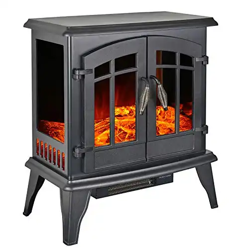 23" Freestanding Portable Electric Fireplace Heater